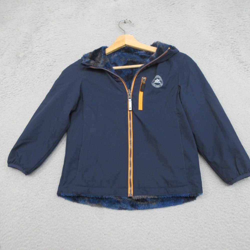 ZeroXposur Reversible Coat Boy 6/7 Hood Softshell Faux Fur Lined Outdoor Sporty